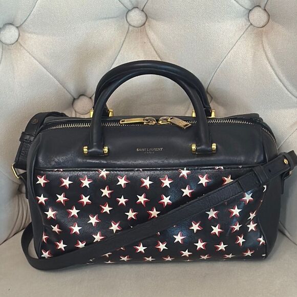 Saint Laurent Handbags - Saint Laurent Black Leather Baby Duffel Satchel Crossbody